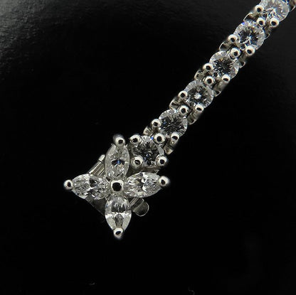 TIFFANY&Co. ティファニー ビクトリアライン ブレスレット ダイヤモンド Pt950プラチナ レディース/295606【中古】【BJ】