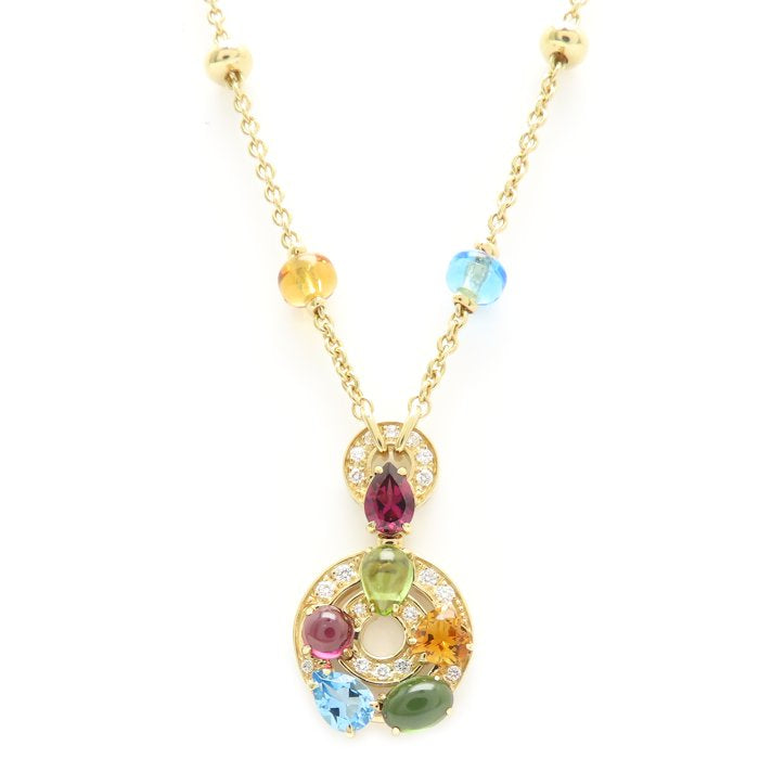 BVLGARI ブルガリ アストラーレチェルキ ネックレス マルチストーン ダイヤモンド K18YG イエローゴールド レディース/295609【中古】【BJ】