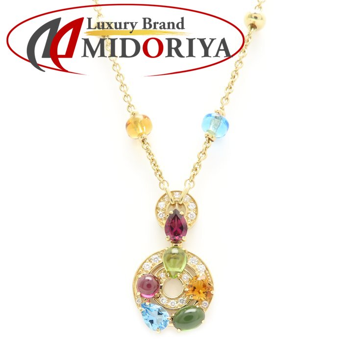 BVLGARI ブルガリ アストラーレチェルキ ネックレス マルチストーン ダイヤモンド K18YG イエローゴールド レディース/295609【中古】【BJ】