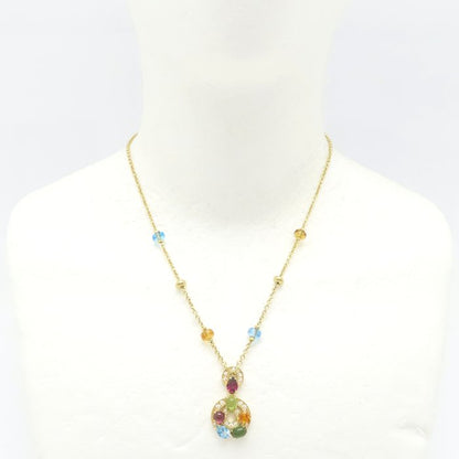 BVLGARI ブルガリ アストラーレチェルキ ネックレス マルチストーン ダイヤモンド K18YG イエローゴールド レディース/295609【中古】【BJ】
