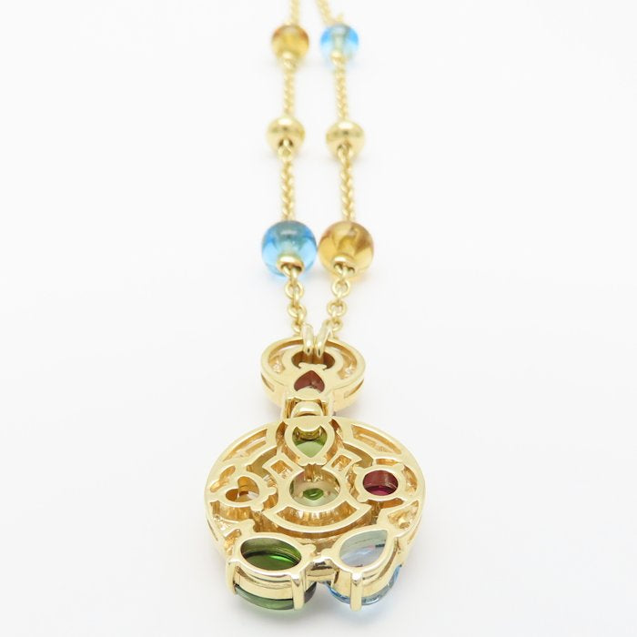 BVLGARI ブルガリ アストラーレチェルキ ネックレス マルチストーン ダイヤモンド K18YG イエローゴールド レディース/295609【中古】【BJ】