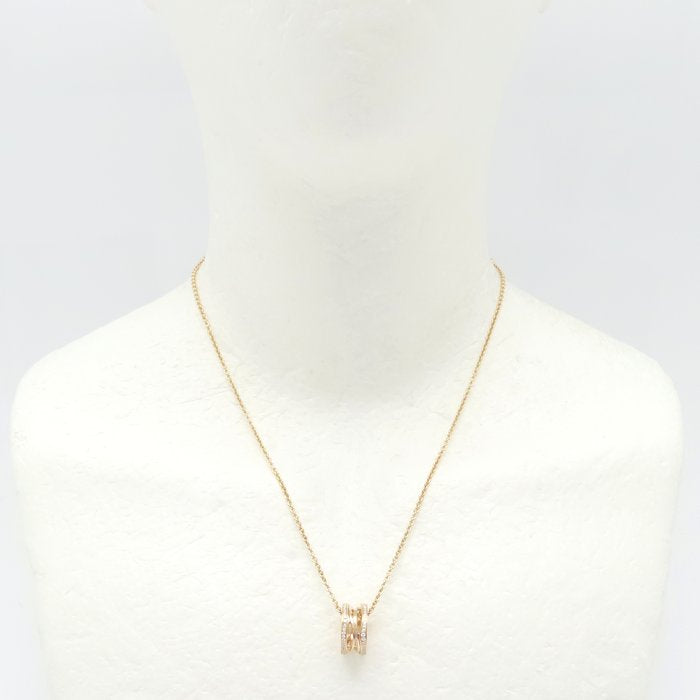 BVLGARI ブルガリ ビーゼロワン デザインレジェンド ネックレス ダイヤモンド B.zero1 K18PG ピンクゴールド レディース/295610【中古】【BJ】