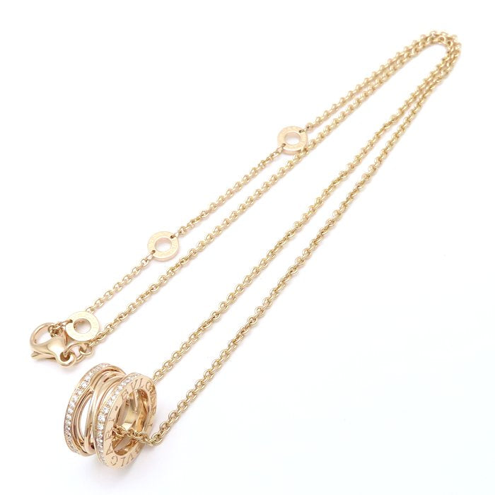 BVLGARI ブルガリ ビーゼロワン デザインレジェンド ネックレス ダイヤモンド B.zero1 K18PG ピンクゴールド レディース/295610【中古】【BJ】