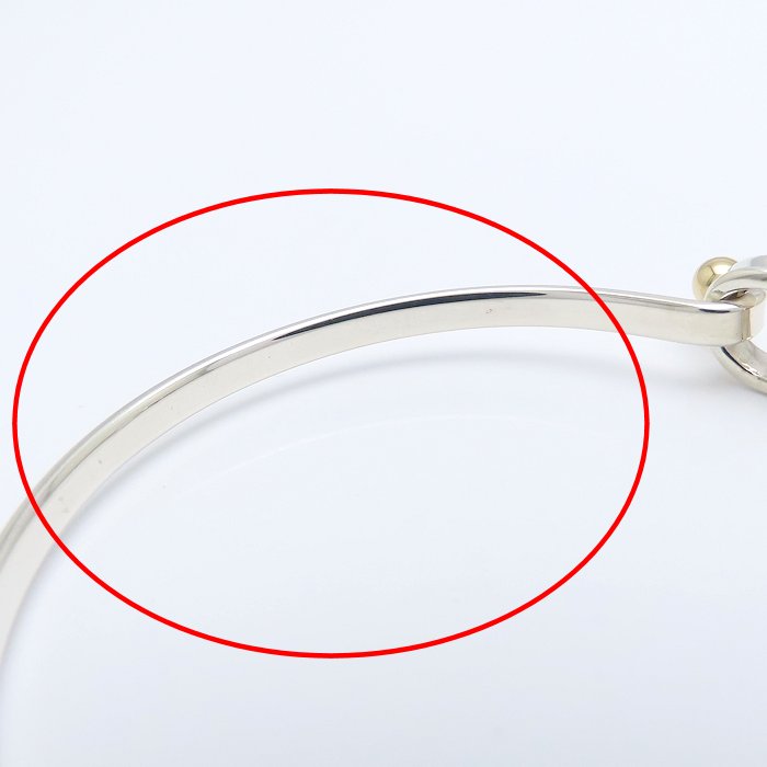 TIFFANY&Co. ティファニー フック＆アイ バングル シルバー925xK18YG イエローゴールド レディース/295619【中古】【BJ】