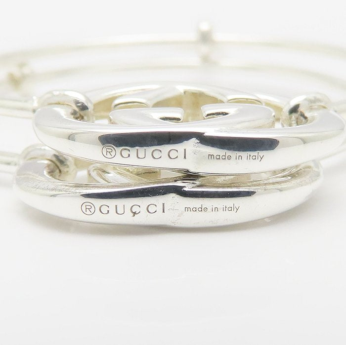 GUCCI グッチ インターロッキングＧ ピアス サークルモチーフ シルバー925 レディース/295623【中古】【BJ】