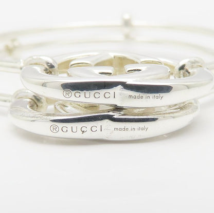 GUCCI グッチ インターロッキングＧ ピアス サークルモチーフ シルバー925 レディース/295623【中古】【BJ】