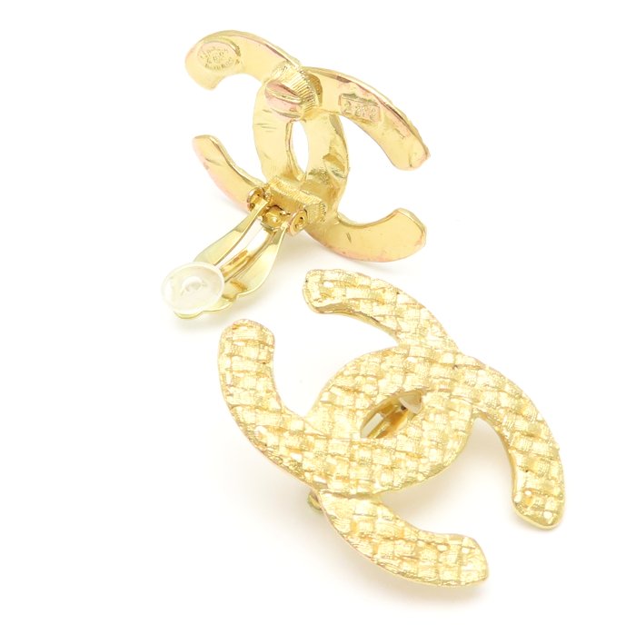 CHANEL シャネル ココマーク イヤリング GP ゴールドメッキ レディース /295624【中古】【BJ】