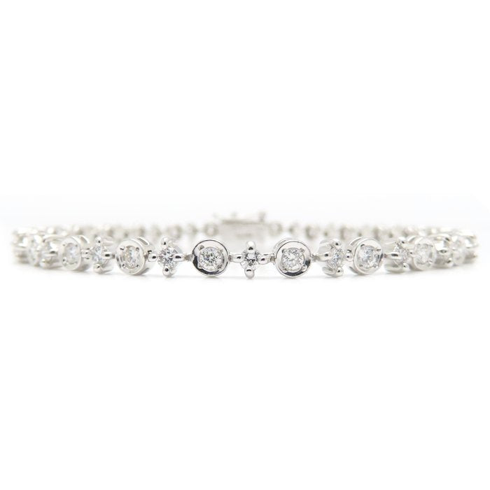 LINE ライン ダイヤモンド ブレスレット ダイヤモンド1.05ct K18WG ホワイトゴールド レディース/295626【中古】【BJ】