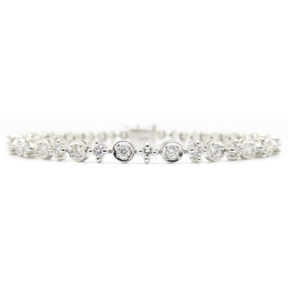 LINE ライン ダイヤモンド ブレスレット ダイヤモンド1.05ct K18WG ホワイトゴールド レディース/295626【中古】【BJ】