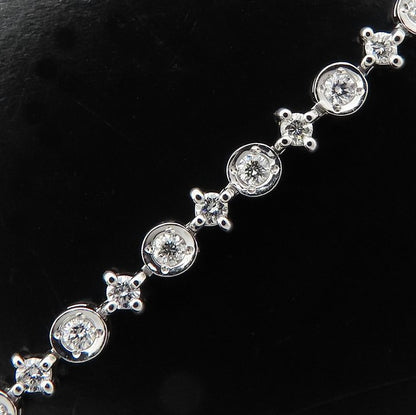 LINE ライン ダイヤモンド ブレスレット ダイヤモンド1.05ct K18WG ホワイトゴールド レディース/295626【中古】【BJ】