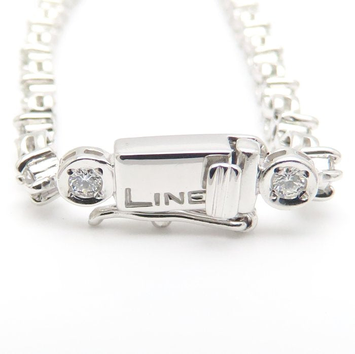 LINE ライン ダイヤモンド ブレスレット ダイヤモンド1.05ct K18WG ホワイトゴールド レディース/295626【中古】【BJ】