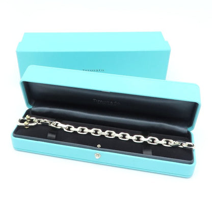 TIFFANY&Co. ティファニー 1837 メイカーズ ワイド チェーン ブレスレット シルバー925xK18YG イエローゴールド メンズ/295627【中古】【BJ】