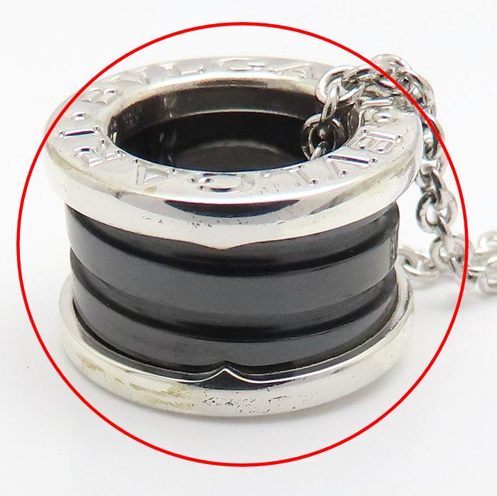 BVLGARI ブルガリ セーブザチルドレン ビーゼロワン ネックレス B.zero1 シルバー925xブラックセラミック レディース/295631【中古】【BJ】