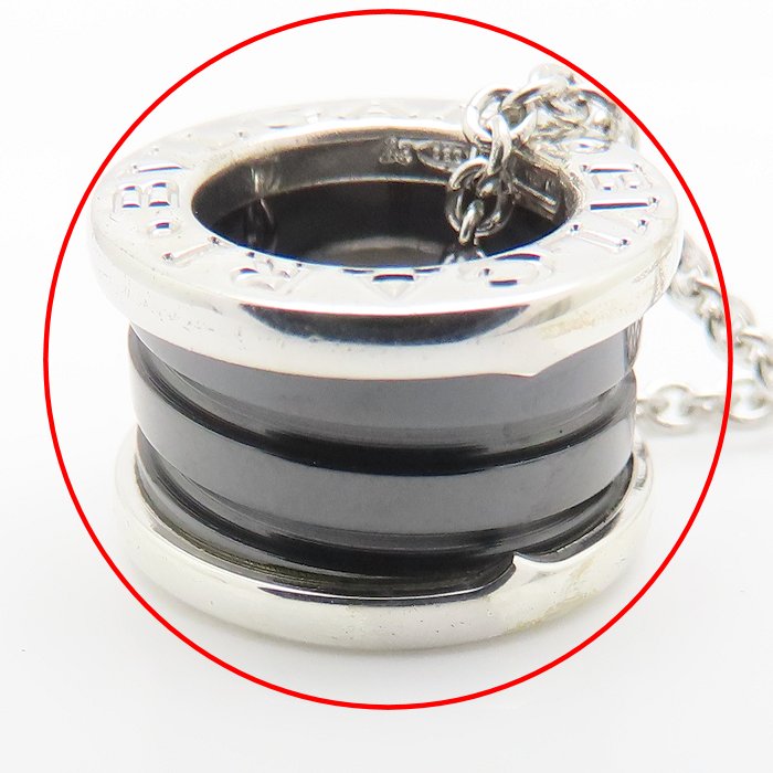 BVLGARI ブルガリ セーブザチルドレン ビーゼロワン ネックレス B.zero1 シルバー925xブラックセラミック レディース/295631【中古】【BJ】