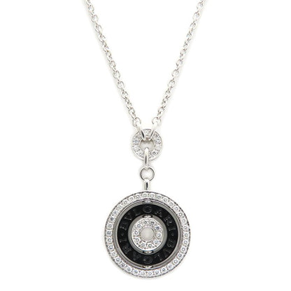 BVLGARI ブルガリ アストラーレチェルキ ネックレス ダイヤモンド K18WG ホワイトゴールドxブラックセラミック レディース/295634【中古】【BJ】