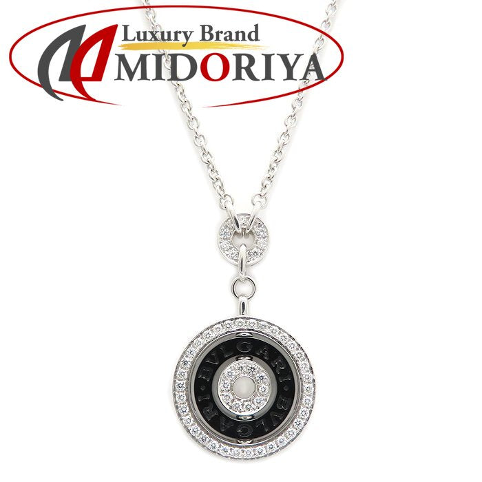BVLGARI ブルガリ アストラーレチェルキ ネックレス ダイヤモンド K18WG ホワイトゴールドxブラックセラミック レディース/295634【中古】【BJ】