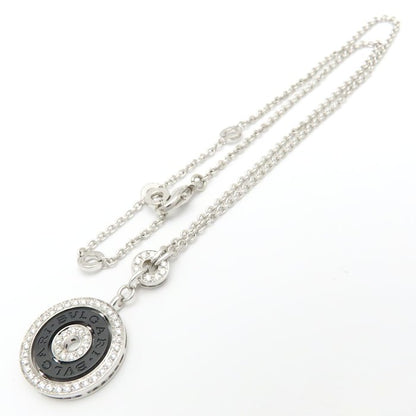 BVLGARI ブルガリ アストラーレチェルキ ネックレス ダイヤモンド K18WG ホワイトゴールドxブラックセラミック レディース/295634【中古】【BJ】