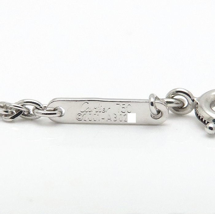 CARTIER カルティエ Cハート ネックレス ダイヤモンド K18WG ホワイトゴールド レディース/295635【中古】【BJ】