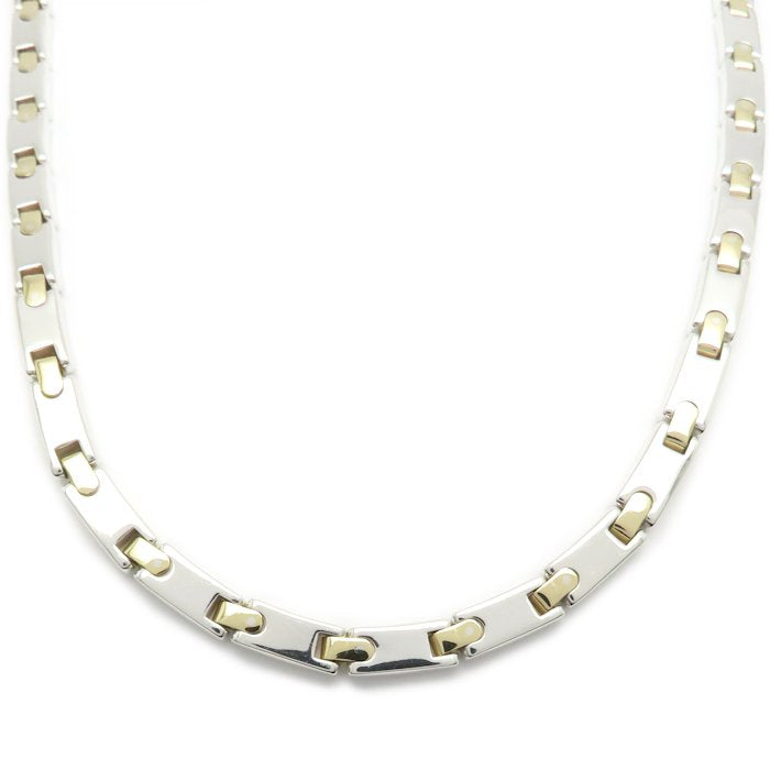 TIFFANY&Co. ティファニー デザイン ネックレス 48cm シルバー925xゴールド レディース/295638【中古】【BJ】