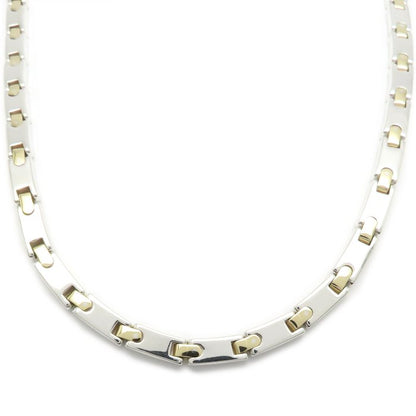 TIFFANY&Co. ティファニー デザイン ネックレス 48cm シルバー925xゴールド レディース/295638【中古】【BJ】