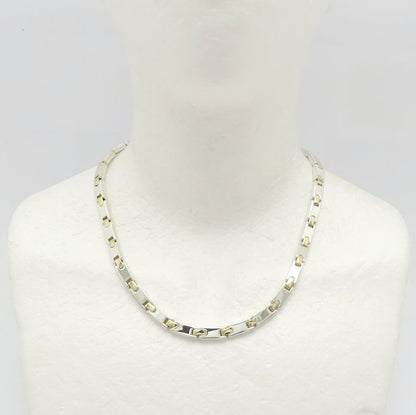 TIFFANY&Co. ティファニー デザイン ネックレス 48cm シルバー925xゴールド レディース/295638【中古】【BJ】