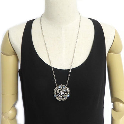 Georg Jensen ジョージジェンセン ムーンストーン ブロッサム ネックレス 259 シルバー925 レディース/295640【中古】【BJ】