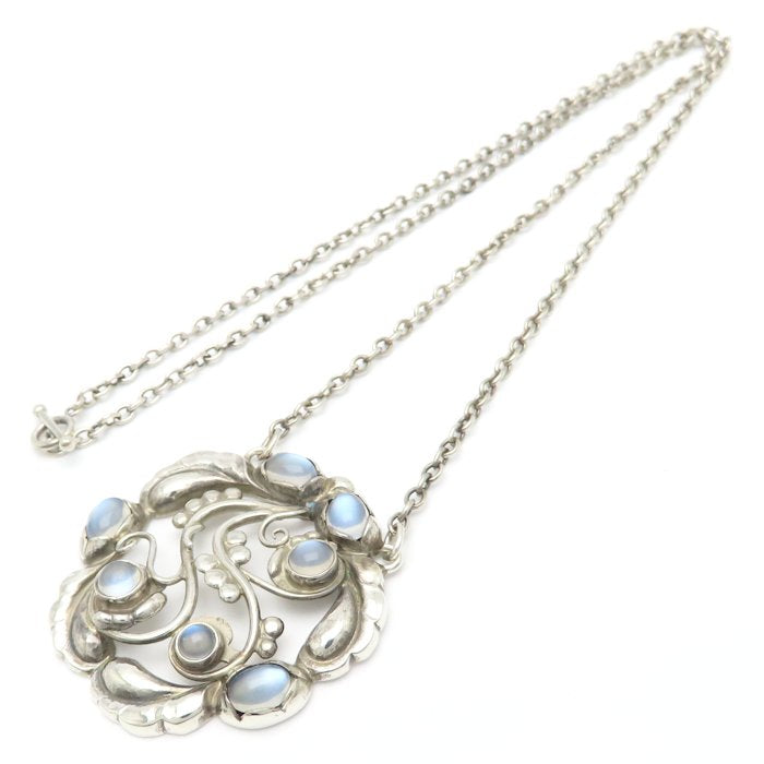 Georg Jensen ジョージジェンセン ムーンストーン ブロッサム ネックレス 259 シルバー925 レディース/295640【中古】【BJ】