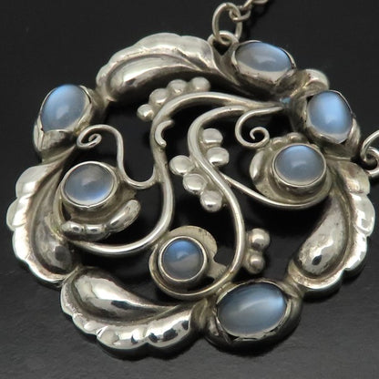 Georg Jensen ジョージジェンセン ムーンストーン ブロッサム ネックレス 259 シルバー925 レディース/295640【中古】【BJ】