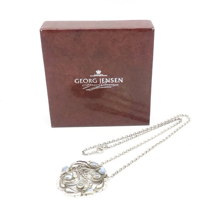 Georg Jensen ジョージジェンセン ムーンストーン ブロッサム ネックレス 259 シルバー925 レディース/295640【中古】【BJ】