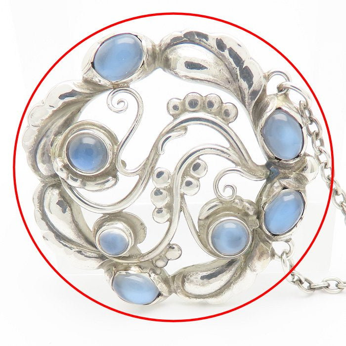 Georg Jensen ジョージジェンセン ムーンストーン ブロッサム ネックレス 259 シルバー925 レディース/295640【中古】【BJ】