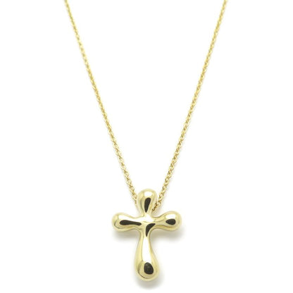 TIFFANY&Co. ティファニー スモールクロス ネックレス K18YG イエローゴールド レディース/295641【中古】【BJ】