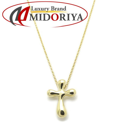 TIFFANY&Co. ティファニー スモールクロス ネックレス K18YG イエローゴールド レディース/295641【中古】【BJ】