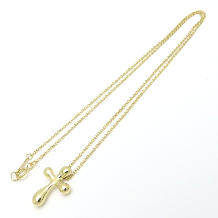 TIFFANY&Co. ティファニー スモールクロス ネックレス K18YG イエローゴールド レディース/295641【中古】【BJ】