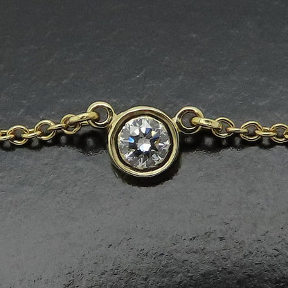 TIFFANY&Co. ティファニー バイザヤード ネックレス 1Pダイヤモンド エルサペレッティ K18YG イエローゴールド レディース/295642【中古】【BJ】