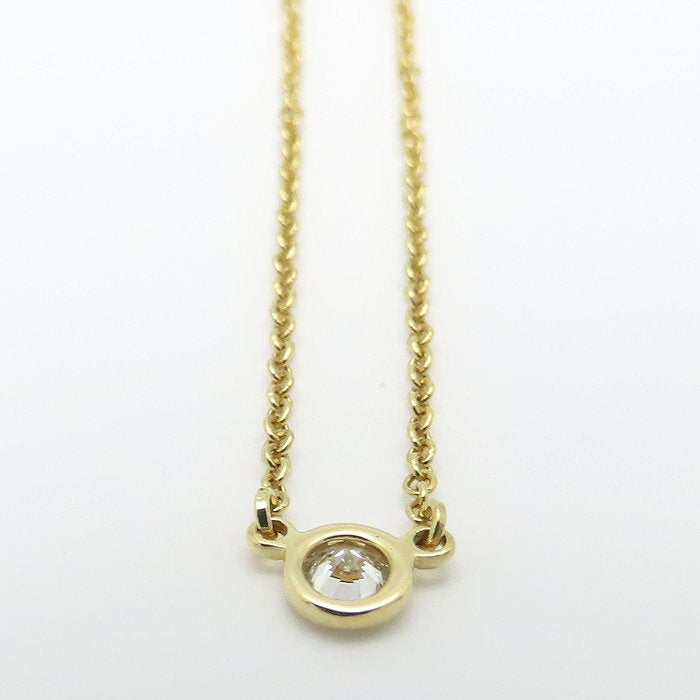 TIFFANY&Co. ティファニー バイザヤード ネックレス 1Pダイヤモンド エルサペレッティ K18YG イエローゴールド レディース/295642【中古】【BJ】