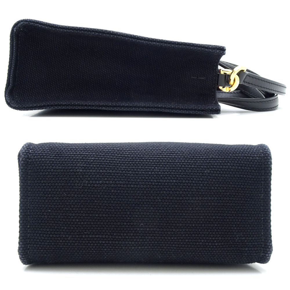 GIVENCHY ジバンシィ Gトートバーティカルミニ BB50R9B1F1001 ショルダーバッグ キャンバスxレザー ブラック/350688【中古】