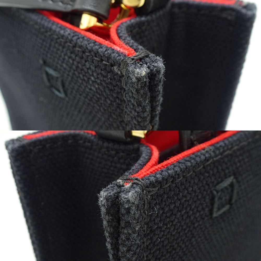 GIVENCHY ジバンシィ Gトートバーティカルミニ BB50R9B1F1001 ショルダーバッグ キャンバスxレザー ブラック/350688【中古】