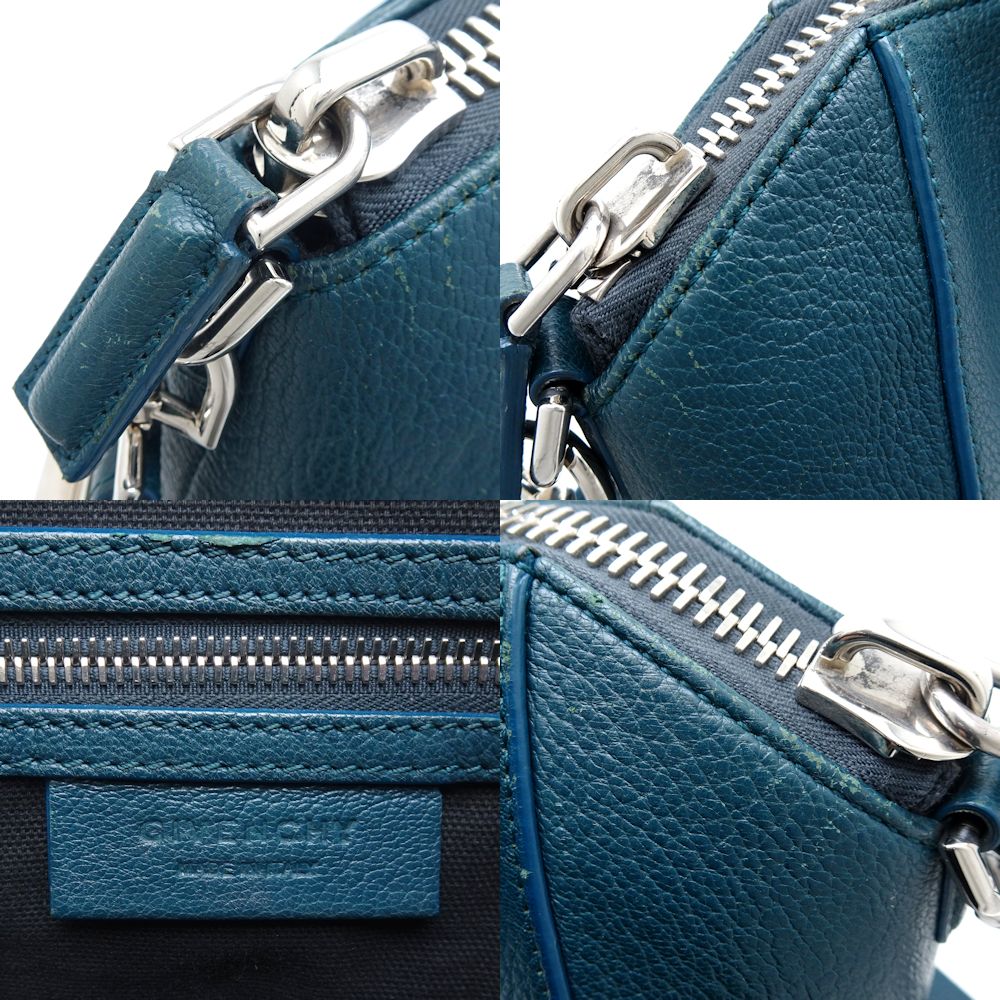 Givenchy ジバンシィ アンティゴナ 2Wayバッグ レザー ブルー系/351314【中古】