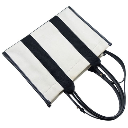 BALENCIAGA バレンシアガ ハードウェアトート 671402 トートバッグ キャンバスxレザー ナチュラル ブラック/351605【中古】