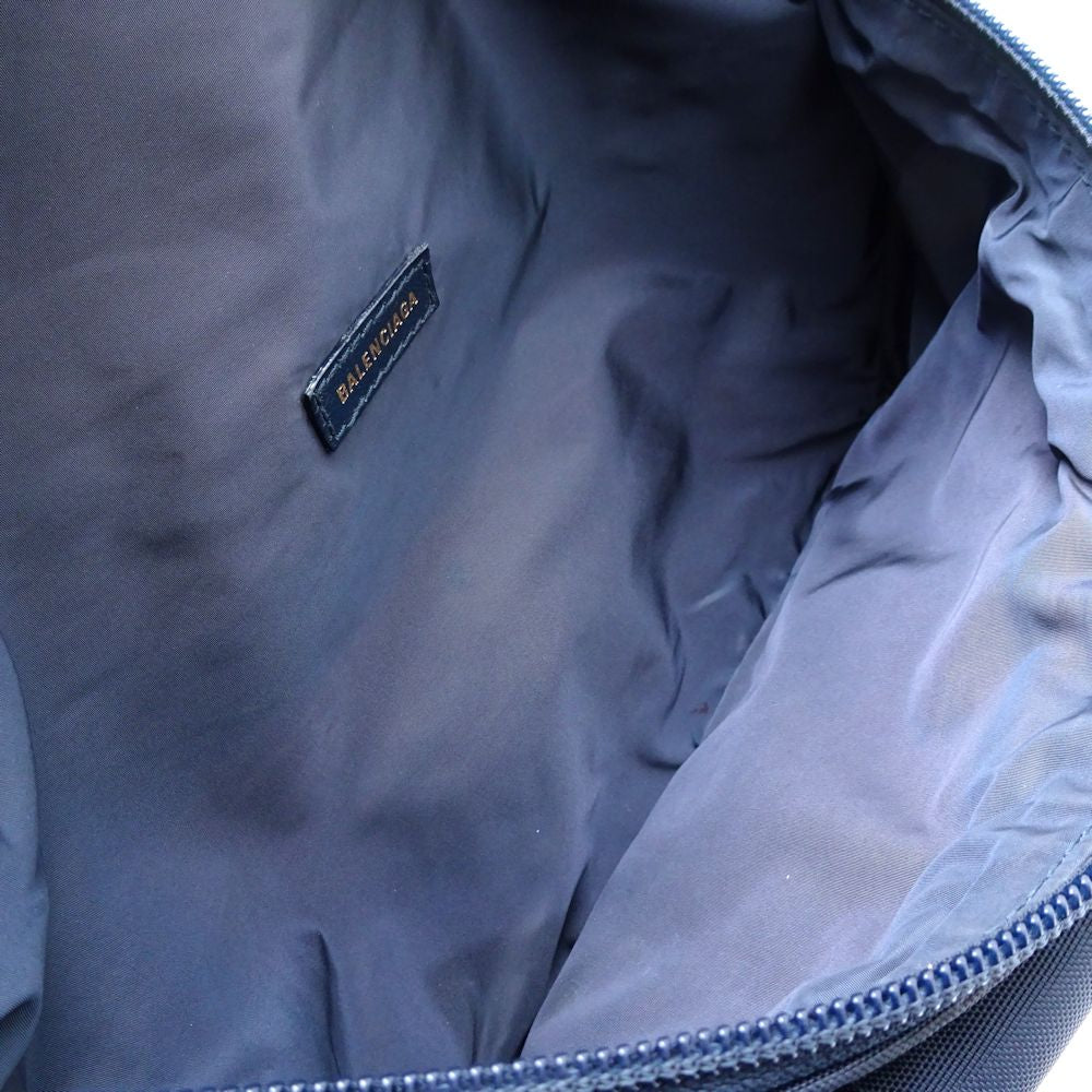 BALENCIAGA バレンシアガ ウィールヒップバッグ 528862 ボディバッグ ユニセックス ナイロンxキャンバス ネイビー レッド/351815【中古】