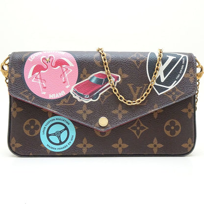 LOUIS VUITTON ルイヴィトン モノグラム ポシェット・フェリーチェ M62145 ショルダーバッグ 二コラ・ジェスキエール マイLVワールドツアー 2016年 ブラウン/351984【中古】