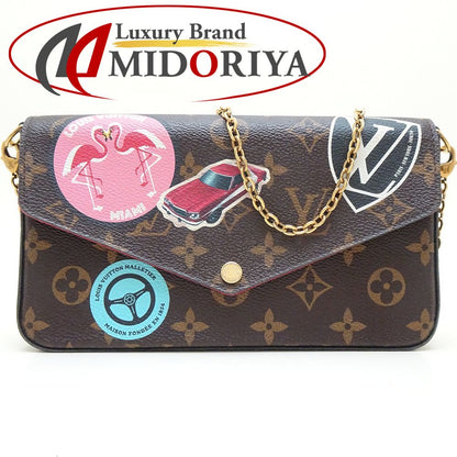 LOUIS VUITTON ルイヴィトン モノグラム ポシェット・フェリーチェ M62145 ショルダーバッグ 二コラ・ジェスキエール マイLVワールドツアー 2016年 ブラウン/351984【中古】