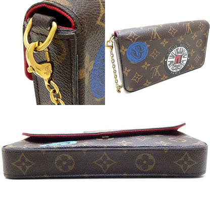 LOUIS VUITTON ルイヴィトン モノグラム ポシェット・フェリーチェ M62145 ショルダーバッグ 二コラ・ジェスキエール マイLVワールドツアー 2016年 ブラウン/351984【中古】