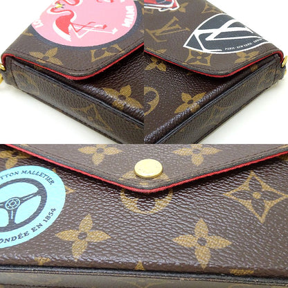 LOUIS VUITTON ルイヴィトン モノグラム ポシェット・フェリーチェ M62145 ショルダーバッグ 二コラ・ジェスキエール マイLVワールドツアー 2016年 ブラウン/351984【中古】