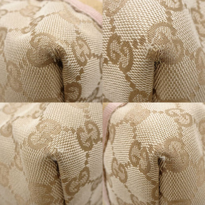 GUCCI グッチ 137396 トートバッグ シェリーライン GGキャンバスxレザー ベージュ ゴールド/352202【中古】