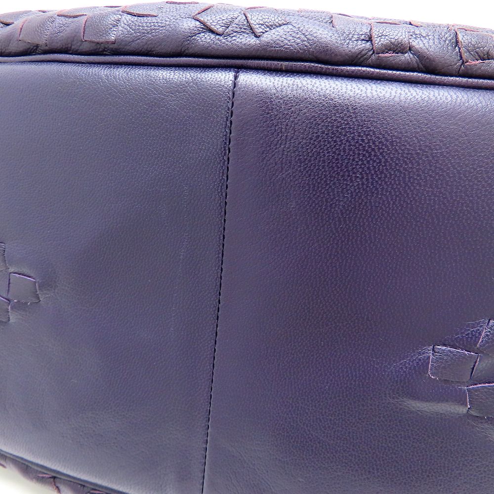 BOTTEGAVENETA ボッテガヴェネタ ハンドバッグ イントレチャート レザー パープル/352306【中古】