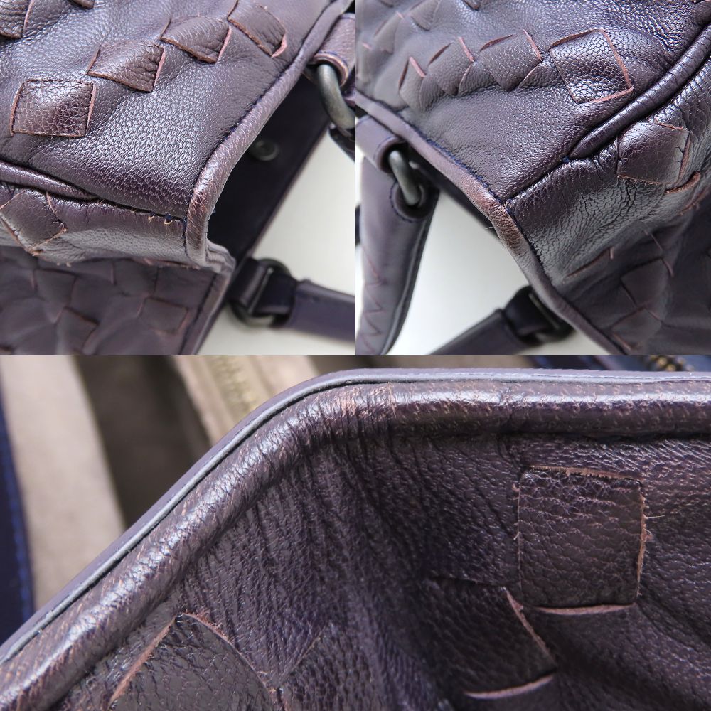 BOTTEGAVENETA ボッテガヴェネタ ハンドバッグ イントレチャート レザー パープル/352306【中古】