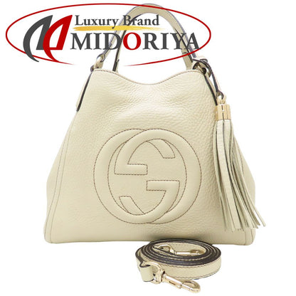 GUCCI グッチ 336751 ソーホー ハンドバッグ 2WAY レザー アイボリー/352448【中古】