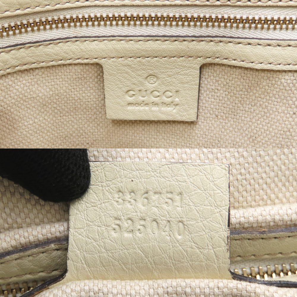 GUCCI グッチ 336751 ソーホー ハンドバッグ 2WAY レザー アイボリー/352448【中古】