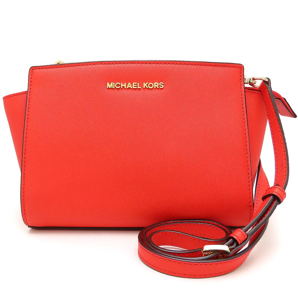 Michael Kors マイケルコース 30S3GLMS2L ショルダーバッグ レザー MANDARIN オレンジ/352506【中古】